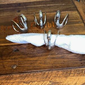 Vintage Silver-Plated Napkin Rings Set of 4